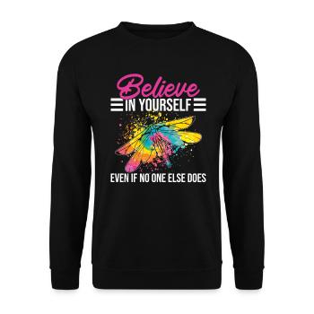Libelle Spiritualität Mythologie Insekten Tier - Unisex Pullover - Schwarz - Vorne - Alina (178cm) & Michal (187cm)