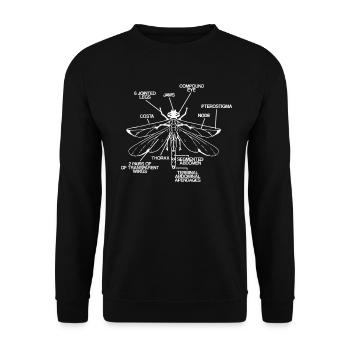 Dragonfly Anatomy Insects Animal Entomology - Unisex Sweatshirt - black - Front - Alina (178cm) & Michal (187cm)