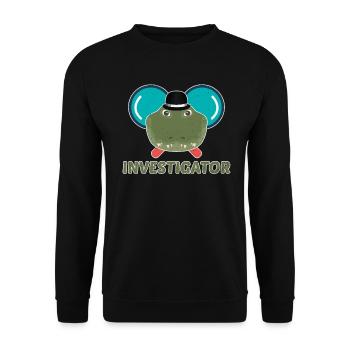 Investigator - Alligator Crocodile Reptiles - Unisex Sweatshirt - black - Front - Alina (178cm) & Michal (187cm)