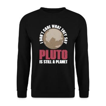 Pluton Planète Espace Univers Univers - Sweat-shirt Unisexe - noir - Devant - Alina (178cm) & Michal (187cm)