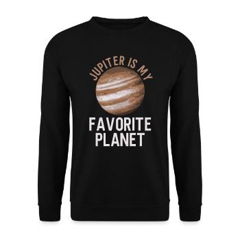 Jupiter est ma planète préférée - Jupiter Planet - Sweat-shirt Unisexe - noir - Devant - Alina (178cm) & Michal (187cm)