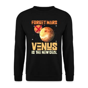 Forget Mars - Venus Is The New Deal - Venus Planet - Unisex Pullover - Schwarz - Vorne - Alina (178cm) & Michal (187cm)