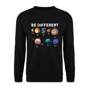 Soyez différent - Venus Planet Solar System - Sweat-shirt Unisexe - noir - Devant - Alina (178cm) & Michal (187cm)
