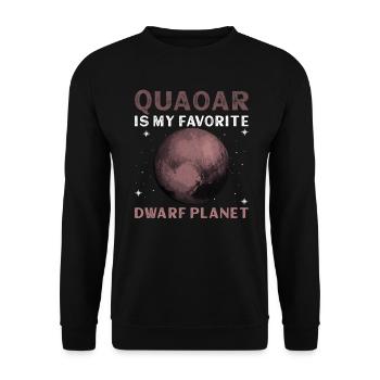 Quaoar Is My Favorite Dwarf Planet - Quaoar - Unisex Pullover - Schwarz - Vorne - Alina (178cm) & Michal (187cm)