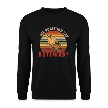 Quelqu’un a-t-il dit astéroïde? - Système solaire astéroïde - Sweat-shirt Unisexe - noir - Devant - Alina (178cm) & Michal (187cm)