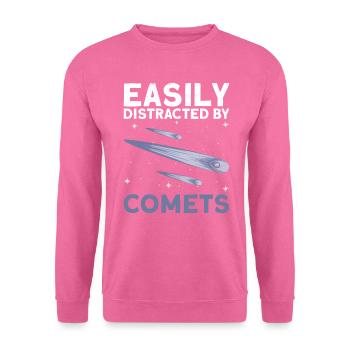 Easily Distracted By Comets - Komet Schweifstern - Unisex Pullover - Pink - Vorne