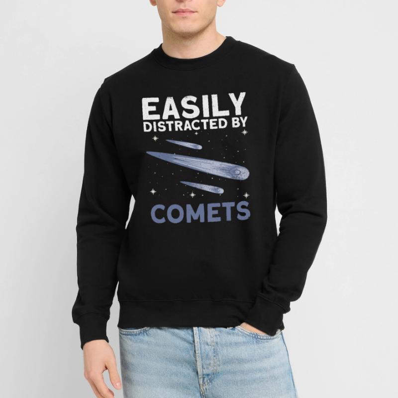 Easily Distracted By Comets - Comet Tail Star Unisex Sweatshirt