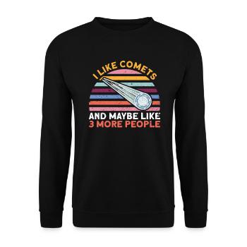 J’aime les comètes et peut-être comme 3 autres personnes - Comet - Sweat-shirt Unisexe - noir - Devant - Alina (178cm) & Michal (187cm)