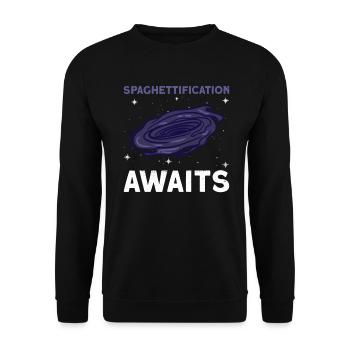 Spaghettification vous attend - Black Hole Astronomer - Sweat-shirt Unisexe - noir - Devant - Alina (178cm) & Michal (187cm)