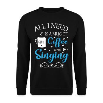 Sänger Chor Musiker Gesangsunterricht - Unisex Pullover - Schwarz - Vorne - Alina (178cm) & Michal (187cm)