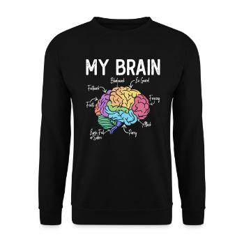 Fencing Anatomy of the Brain - Fencing Fencing - Unisex Sweatshirt - black - Front - Alina (178cm) & Michal (187cm)