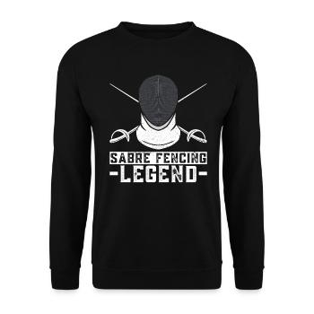 Säbelfecht-Legende - Säbelfecht-Fechter - Unisex Pullover - Schwarz - Vorne - Alina (178cm) & Michal (187cm)
