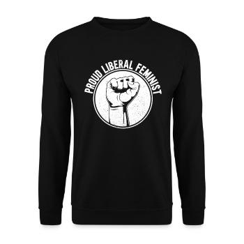 Sozialistischer Feminismus Feminist Frauenrechte - Unisex Pullover - Schwarz - Vorne - Alina (178cm) & Michal (187cm)