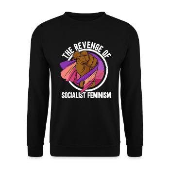Die Rache des sozialistischen Feminismus - Unisex Pullover - Schwarz - Vorne - Alina (178cm) & Michal (187cm)