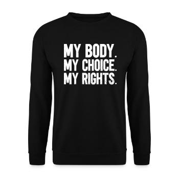 Droits des femmes Féminisme Féministe Autonomisation des femmes - Sweat-shirt Unisexe - noir - Devant - Alina (178cm) & Michal (187cm)