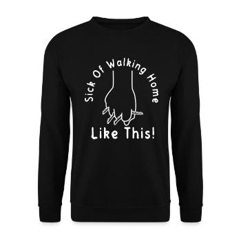 Feminismus Feministische Frauenrechte Empowerment - Unisex Pullover - Schwarz - Vorne - Alina (178cm) & Michal (187cm)