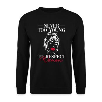 Feminismus Feministische Frauenrechte Feminist - Unisex Pullover - Schwarz - Vorne - Alina (178cm) & Michal (187cm)