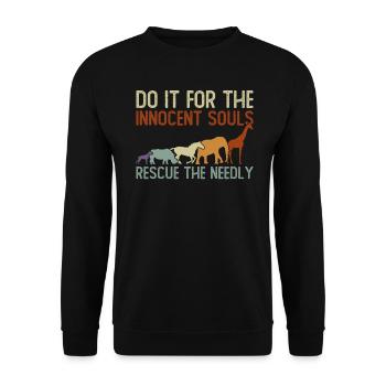 Bien-être animal Sauvetage des animaux Activiste Animal Shelter Loi sur les animaux - Sweat-shirt Unisexe - noir - Devant - Alina (178cm) & Michal (187cm)