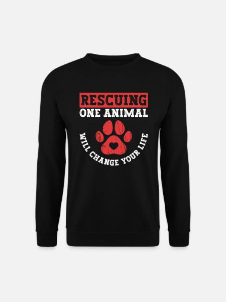 Hund Tierschutz Tierrettung Aktivist Tierheim - Unisex Pullover - Schwarz