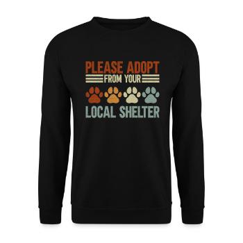 Dog Animal Welfare Animal Rescue Activist Animal Shelter - Unisex Sweatshirt - black - Front - Alina (178cm) & Michal (187cm)