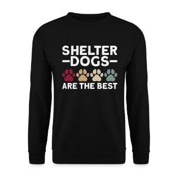 Dog Animal Welfare Animal Rescue Activist Animal Shelter - Unisex Sweatshirt - black - Front - Alina (178cm) & Michal (187cm)