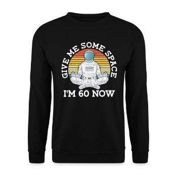 60e anniversaire Astronaute 60 ans d’espace - Sweat-shirt Unisexe - noir - Devant - Alina (178cm) & Michal (187cm)