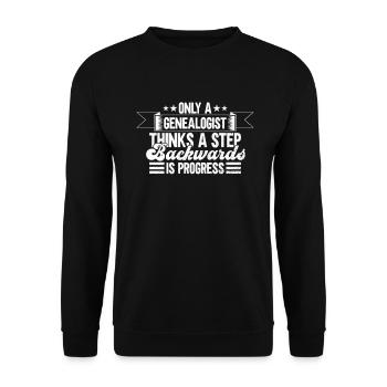 Genealogist Genealogist Family Tree Genealogist - Unisex Sweatshirt - black - Front - Alina (178cm) & Michal (187cm)