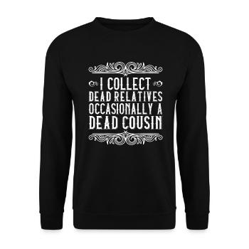 Genealogist Genealogist Family Tree Genealogist - Unisex Sweatshirt - black - Front - Alina (178cm) & Michal (187cm)
