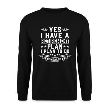 Genealogist Genealogist Family Tree Genealogist - Unisex Sweatshirt - black - Front - Alina (178cm) & Michal (187cm)