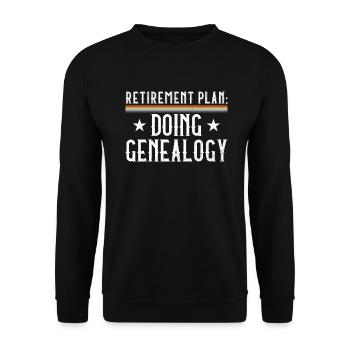 Genealogist Genealogist Family Tree Genealogist - Unisex Sweatshirt - black - Front - Alina (178cm) & Michal (187cm)