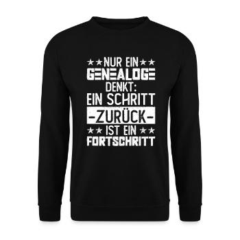 Ahnenforscher Genealoge Stammbaum Familienforscher - Unisex Pullover - Schwarz - Vorne - Alina (178cm) & Michal (187cm)