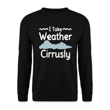 Météorologue Météo Climat Prévisions Météo - Sweat-shirt Unisexe - noir - Devant - Alina (178cm) & Michal (187cm)