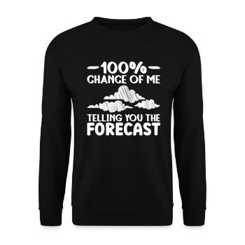 Météorologue Météo Climat Prévisions Météo - Sweat-shirt Unisexe - noir - Devant - Alina (178cm) & Michal (187cm)