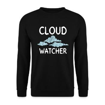 Wolken Meteorologe Wetter Klima Wettervorhersage - Unisex Pullover - Schwarz - Vorne - Alina (178cm) & Michal (187cm)