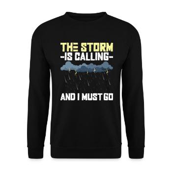 Météorologue Tempête Météo Climat Prévisions météo - Sweat-shirt Unisexe - noir - Devant - Alina (178cm) & Michal (187cm)