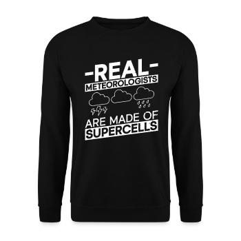 Meteorologe Wetter Klima Wettervorhersage - Unisex Pullover - Schwarz - Vorne - Alina (178cm) & Michal (187cm)