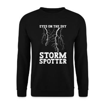 Météorologue Tempête Météo Climat Prévisions météo - Sweat-shirt Unisexe - noir - Devant - Alina (178cm) & Michal (187cm)