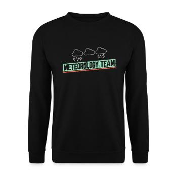 Meteorologe Wetter Klima Wettervorhersage - Unisex Pullover - Schwarz - Vorne - Alina (178cm) & Michal (187cm)