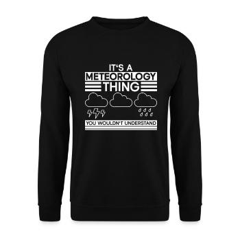 Météorologue Météo Climat Prévisions Météo - Sweat-shirt Unisexe - noir - Devant - Alina (178cm) & Michal (187cm)