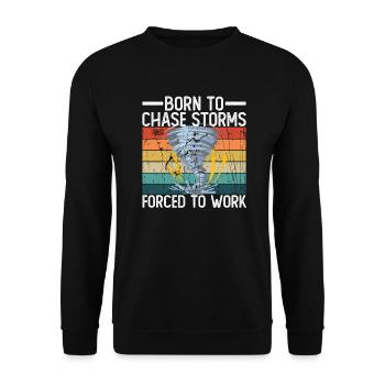 Météorologue tempête Météo Climat Prévisions météo - Sweat-shirt Unisexe - noir - Devant - Alina (178cm) & Michal (187cm)