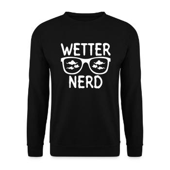 Wetter Nerd - Meteorologie Wetter Klima - Unisex Pullover - Schwarz - Vorne - Alina (178cm) & Michal (187cm)