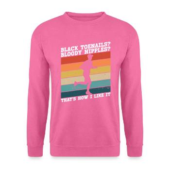 Marathonläufer Marathon Training Joggen Laufen - Unisex Pullover - Pink - Vorne