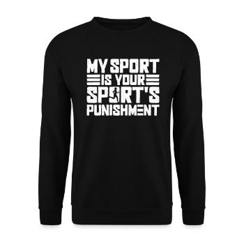 Marathonläufer Marathon Training Joggen Laufen - Unisex Pullover - Schwarz - Vorne - Alina (178cm) & Michal (187cm)