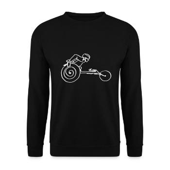 Marathon en fauteuil roulant Course en fauteuil roulant Sports en fauteuil roulant - Sweat-shirt Unisexe - noir - Devant - Alina (178cm) & Michal (187cm)