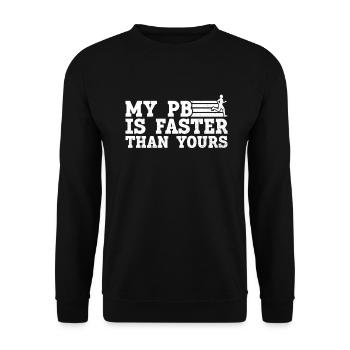 Marathon Runner Marathon Entraînement Jogging Running - Sweat-shirt Unisexe - noir - Devant - Alina (178cm) & Michal (187cm)