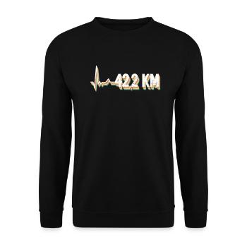 42,2 km - Marathon Runner Marathon Jogging Runner - Sweat-shirt Unisexe - noir - Devant - Alina (178cm) & Michal (187cm)