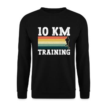 10 Km Training - 10k Running Training Runner Jogging - Unisex Sweatshirt - black - Front - Alina (178cm) & Michal (187cm)
