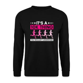10k Running Entraînement Coureur Jogging Running - Sweat-shirt Unisexe - noir - Devant - Alina (178cm) & Michal (187cm)