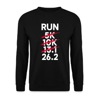 13.1 km running - half marathon runner marathon runner - Unisex Sweatshirt - black - Front - Alina (178cm) & Michal (187cm)