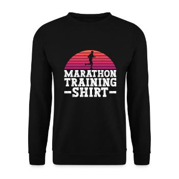 Marathonläufer Marathonläufer Athleten Training - Unisex Pullover - Schwarz - Vorne - Alina (178cm) & Michal (187cm)